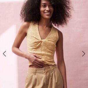 Madewell twist front popcorn knit tank top size xl